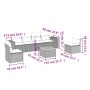 Set de comedor de jardín 7 pzas y cojines ratán sintético negro de , Conjuntos de jardín - Ref: Foro24-3225391, Precio: 372,8...