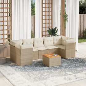 Juego de sofás de jardín con cojines beige 8 pzas ratán PE de , Conjuntos de jardín - Ref: Foro24-3223510, Precio: 527,43 €, ...