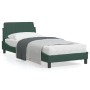 Estructura cama con cabecero terciopelo verde oscuro 90x200 cm de , Camas y somieres - Ref: Foro24-373115, Precio: 103,79 €, ...