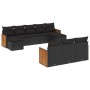 Set de sofás de jardín 10 pzas cojines ratán sintético negro de , Conjuntos de jardín - Ref: Foro24-3260494, Precio: 602,94 €...