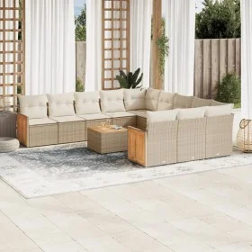 Set de sofás de jardín 12 pzas y cojines ratán sintético marrón de , Conjuntos de jardín - Ref: Foro24-3260518, Precio: 848,6...