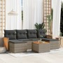 Set de sofás de jardín 7 piezas con cojines ratán PE gris de , Conjuntos de jardín - Ref: Foro24-3260310, Precio: 402,58 €, D...