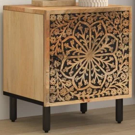 Nachttisch aus massivem Mangoholz, 40 x 33 x 46 cm von , Nachttische - Ref: Foro24-358208, Preis: 82,24 €, Rabatt: %