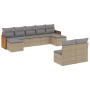 Set de sofás de jardín 9 pzas con cojines ratán sintético beige de , Conjuntos de jardín - Ref: Foro24-3260456, Precio: 536,2...
