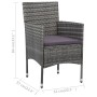 Sillas de comedor para jardín 2 unidades ratán sintético gris de vidaXL, Sillas de jardín - Ref: Foro24-46180, Precio: 123,12...