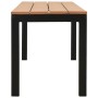 Banco de jardín acero y WPC marrón y negro 110 cm de , Bancos de jardín - Ref: Foro24-317142, Precio: 99,00 €, Descuento: %