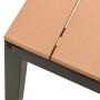 Banco de jardín acero y WPC marrón y negro 110 cm de , Bancos de jardín - Ref: Foro24-317142, Precio: 99,00 €, Descuento: %