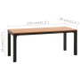 Banco de jardín acero y WPC marrón y negro 110 cm de , Bancos de jardín - Ref: Foro24-317142, Precio: 99,00 €, Descuento: %