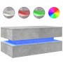 Mesa de centro con luces LED gris hormigón 90x50x40 cm de , Mesas de centro - Ref: Foro24-839864, Precio: 86,29 €, Descuento: %
