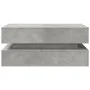 Mesa de centro con luces LED gris hormigón 90x50x40 cm de , Mesas de centro - Ref: Foro24-839864, Precio: 93,53 €, Descuento: %
