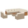 Set sofás de jardín con cojines 13 pzas ratán sintético beige de , Conjuntos de jardín - Ref: Foro24-3260560, Precio: 834,91 ...