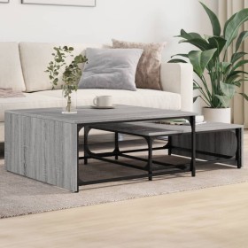 Mesas de centro apilables 2 pzas madera y metal gris Sonoma de , Mesas de centro - Ref: Foro24-845334, Precio: 80,92 €, Descu...