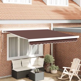 Toldo retráctil manual marrón 300x250 cm en Toldos | Comprar online en Foru.es
