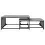 Stackable coffee tables 2 pieces wood and gray metal Sonoma by , Coffee table - Ref: Foro24-845334, Price: 79,93 €, Discount: %