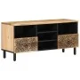 Mueble de TV madera maciza de mango 100x33x46 cm de , Muebles TV - Ref: Foro24-358230, Precio: 129,89 €, Descuento: %