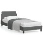 Estructura de cama con cabecero de tela gris oscuro 80x200 cm de , Camas y somieres - Ref: Foro24-373066, Precio: 116,56 €, D...