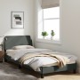 Estructura de cama con cabecero de tela gris oscuro 80x200 cm de , Camas y somieres - Ref: Foro24-373066, Precio: 116,56 €, D...