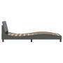 Estructura de cama con cabecero de tela gris oscuro 80x200 cm de , Camas y somieres - Ref: Foro24-373066, Precio: 116,56 €, D...