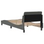 Estructura de cama con cabecero de tela gris oscuro 80x200 cm de , Camas y somieres - Ref: Foro24-373066, Precio: 116,56 €, D...