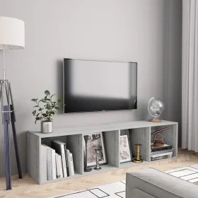 Estantería/mueble para TV gris hormigón 143x30x36 cm de vidaXL, Estantes y estanterías - Ref: Foro24-800265, Precio: 59,21 €,...