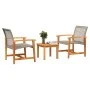 Juego de bistro de 3 piezas ratán PE gris y madera de acacia de , Sofás modulares de exterior - Ref: Foro24-367602, Precio: 1...
