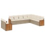 Juego de sofás jardín con cojines beige 10 pzas ratán sintético de , Conjuntos de jardín - Ref: Foro24-3260196, Precio: 700,2...