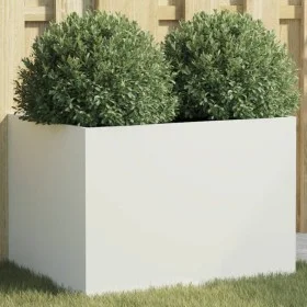 Jardinera acero blanco 62x47x46 cm by , Pots and planters - Ref: Foro24-841602, Price: 67,53 €, Discount: %