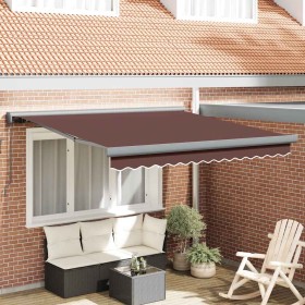 Toldo retráctil manual marrón 300x250 cm en Toldos | Comprar online en Foru.es