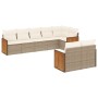 Juego de sofás de jardín con cojines beige 8 pzas ratán PE de , Conjuntos de jardín - Ref: Foro24-3260231, Precio: 576,82 €, ...