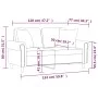 2-seater sofa with cream velvet cushions 120 cm by , Sofas - Ref: Foro24-3200943, Price: 241,67 €, Discount: %
