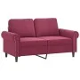 Sofa set with cushions 2 pieces red velvet by , Sofas - Ref: Foro24-3202254, Price: 553,67 €, Discount: %