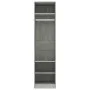 Armario de madera contrachapada gris hormigón 50x50x200 cm de vidaXL, Armarios roperos - Ref: Foro24-800238, Precio: 97,42 €,...