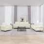 Cream velvet 3-piece sofa set with cushions by , Sofas - Ref: Foro24-3202178, Price: 709,82 €, Discount: %