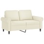 Juego de sofás con cojines 3 piezas terciopelo crema de , Sofás - Ref: Foro24-3202178, Precio: 722,01 €, Descuento: %