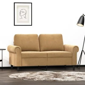 Brown velvet 2-seater sofa 120 cm by , Sofas - Ref: Foro24-359526, Price: 224,79 €, Discount: %