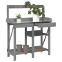 Banco para macetas con estantes madera maciza de abeto gris de , Soportes para macetas - Ref: Foro24-368433, Precio: 135,60 €...