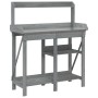 Banco para macetas con estantes madera maciza de abeto gris de , Soportes para macetas - Ref: Foro24-368433, Precio: 135,60 €...