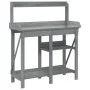 Banco para macetas con estantes madera maciza de abeto gris de , Soportes para macetas - Ref: Foro24-368433, Precio: 145,12 €...