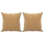Sofá de 2 plazas con cojines terciopelo marrón 120 cm de , Sofás - Ref: Foro24-3200942, Precio: 236,08 €, Descuento: %