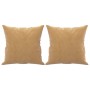 Sofá de 2 plazas con cojines terciopelo marrón 120 cm de , Sofás - Ref: Foro24-3200942, Precio: 239,97 €, Descuento: %