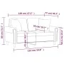 Sofá de 2 plazas con cojines terciopelo marrón 120 cm de , Sofás - Ref: Foro24-3200942, Precio: 236,08 €, Descuento: %