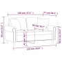 Sofá de 2 plazas con cojines terciopelo marrón 120 cm de , Sofás - Ref: Foro24-3200942, Precio: 239,97 €, Descuento: %