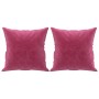 Sofá de 2 plazas con cojines terciopelo rojo tinto 140 cm de , Sofás - Ref: Foro24-3200949, Precio: 291,56 €, Descuento: %