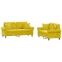 Juego de sofás con cojines 2 piezas terciopelo amarillo de , Sofás - Ref: Foro24-3202236, Precio: 460,82 €, Descuento: %