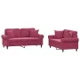 Juego de sofás con cojines 2 piezas terciopelo rojo tinto de , Sofás - Ref: Foro24-3202234, Precio: 558,85 €, Descuento: %