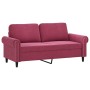 Juego de sofás con cojines 2 piezas terciopelo rojo tinto de , Sofás - Ref: Foro24-3202234, Precio: 568,37 €, Descuento: %