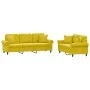 Juego de sofás con cojines 2 piezas terciopelo amarillo de , Sofás - Ref: Foro24-3202276, Precio: 508,21 €, Descuento: %