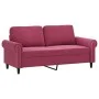 Sofá de 2 plazas de terciopelo rojo tinto 140 cm de , Sofás - Ref: Foro24-359533, Precio: 271,16 €, Descuento: %