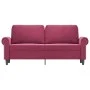 Sofá de 2 plazas de terciopelo rojo tinto 140 cm de , Sofás - Ref: Foro24-359533, Precio: 271,16 €, Descuento: %