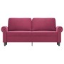 Sofá de 2 plazas de terciopelo rojo tinto 140 cm de , Sofás - Ref: Foro24-359533, Precio: 276,34 €, Descuento: %